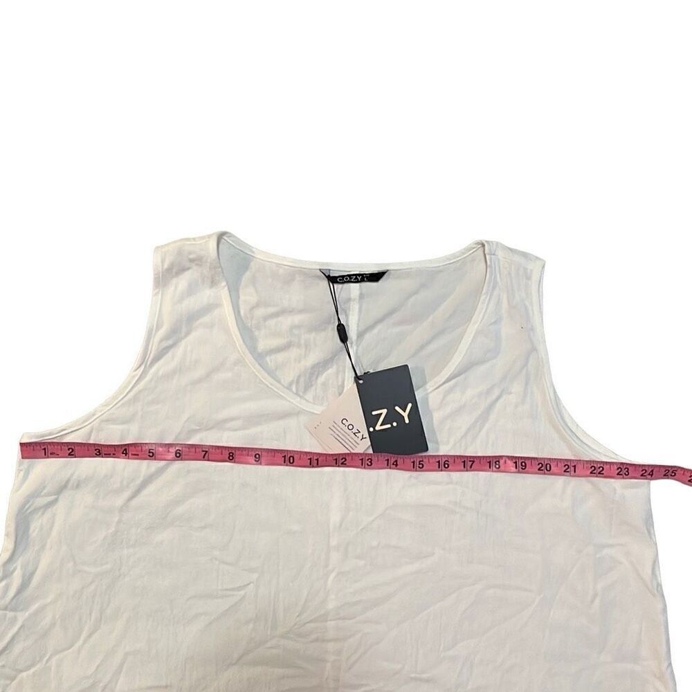 NWT C.O.Z.Y. Linen Tank Top - Picture 4 of 5